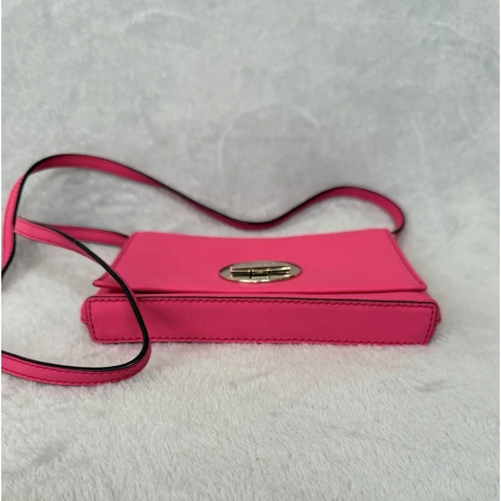 Kate Spade Hot Pink Leather Crossbody Purse Newbury Lane Small Shoulder Bag